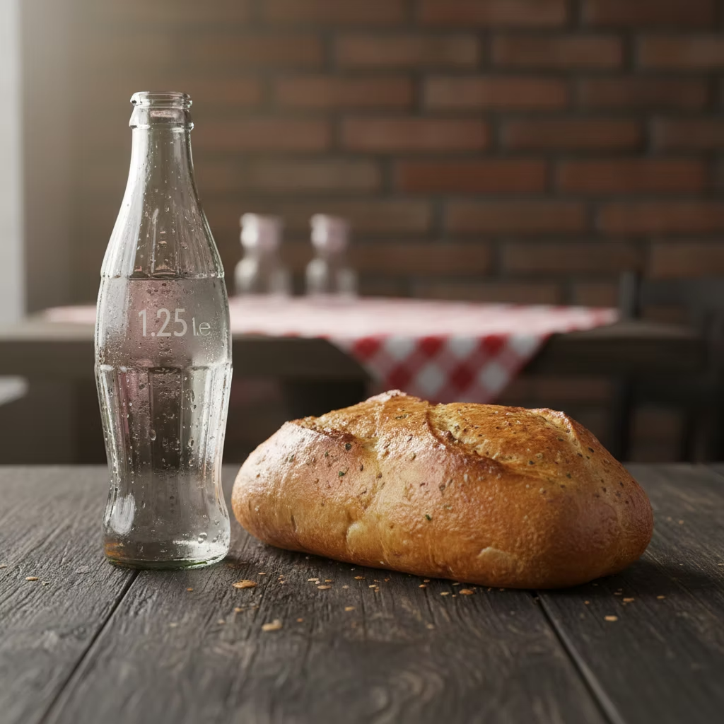 Garlic Bread and Drink